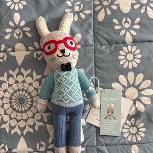 Cuddle + Kind Benedict the Bunny, Little 13”, Hand Knit Doll